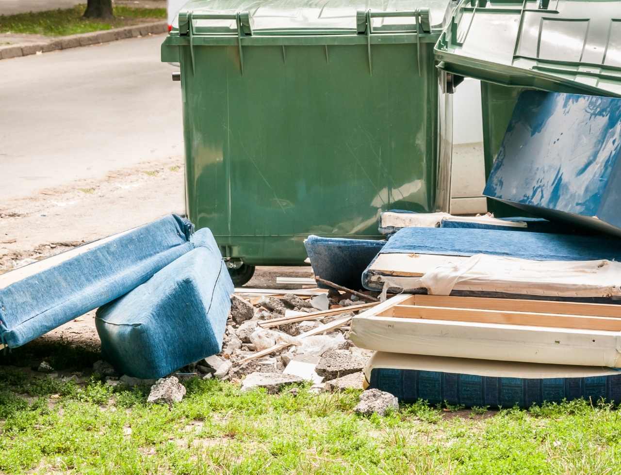 Furniture and Junk on the Street After a Disaster